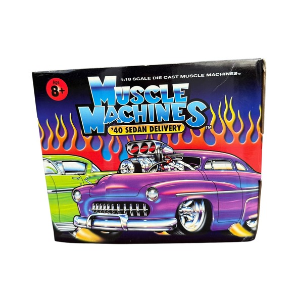 Muscle Machines 40 Sedan Delivery SEMA 2003 1:18 Scale Diecast Car In Box Silver - Picture 6 of 13